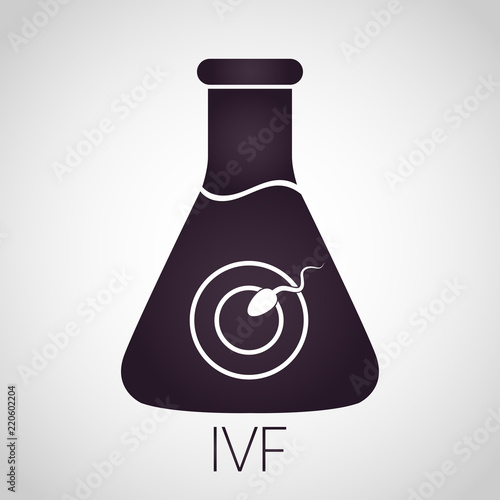 In Vitro Fertilization logo, IVF logo icon, Newborn baby, IVF concept Vector illustration