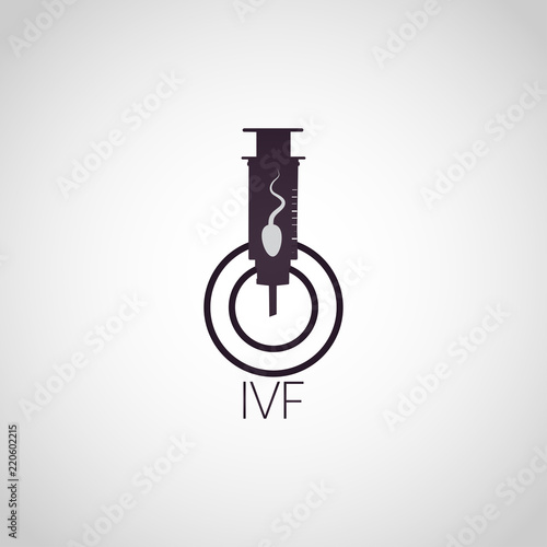 In Vitro Fertilization logo, IVF logo icon, Newborn baby, IVF concept Vector illustration