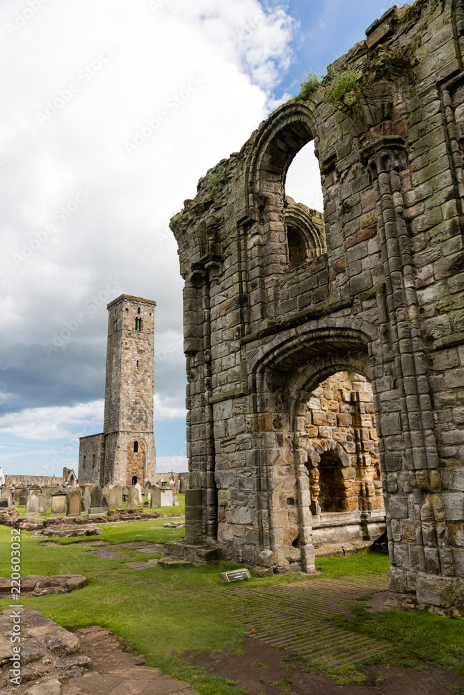 Cathédrale en ruine de Saint Andrews en Ecosse