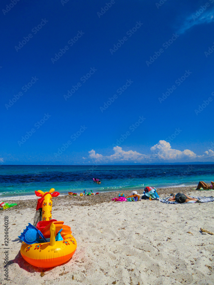SARDINIA, Budoni, Baby Life Belt and toys, Italy, Europe SARDINIA, Budoni, Baby Life Belt and toys, Italy, Europe