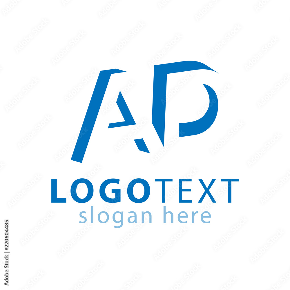 AD initial letter with negative space logo icon vector template AD initial letter with negative space logo icon vector template