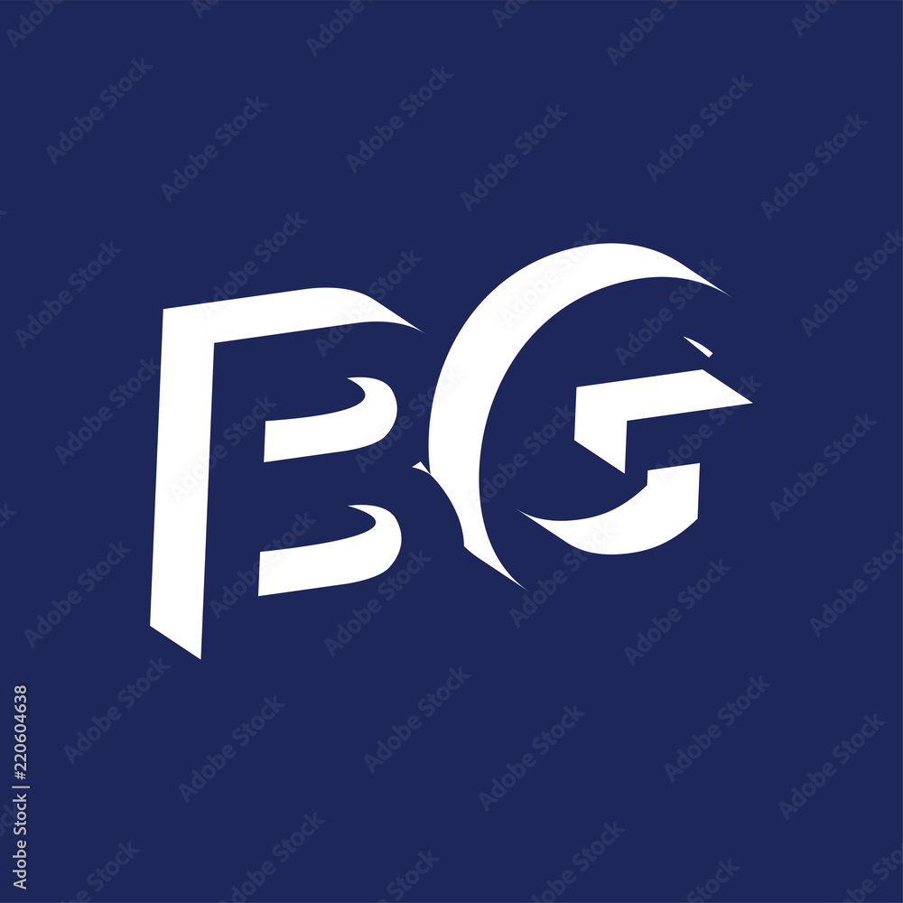 B G initial letter with negative space logo icon vector template B G initial letter with negative space logo icon vector template