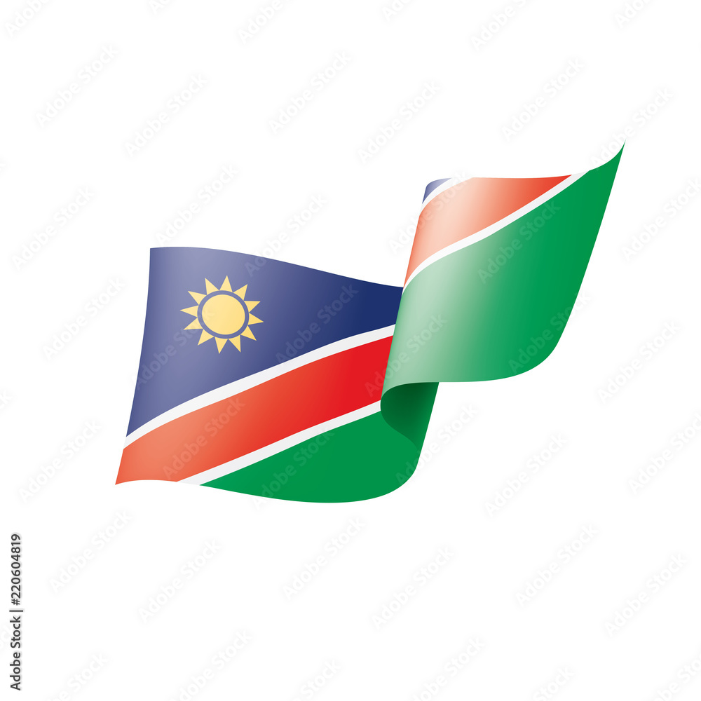 Fototapeta premium Namibia flag, vector illustration on a white background