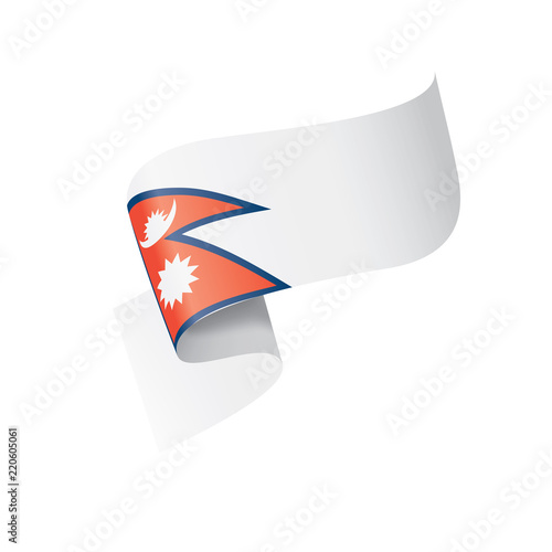 Nepal flag, vector illustration on a white background