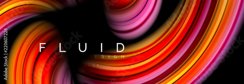 Wave fluid flowing colors motion effect, holographic abstract background. Vector illustration