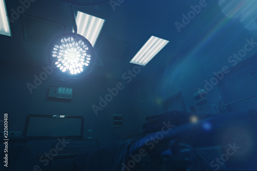 Bild auf Leinwand Operating room for surgical interventions surgery hospital with medical equipmen