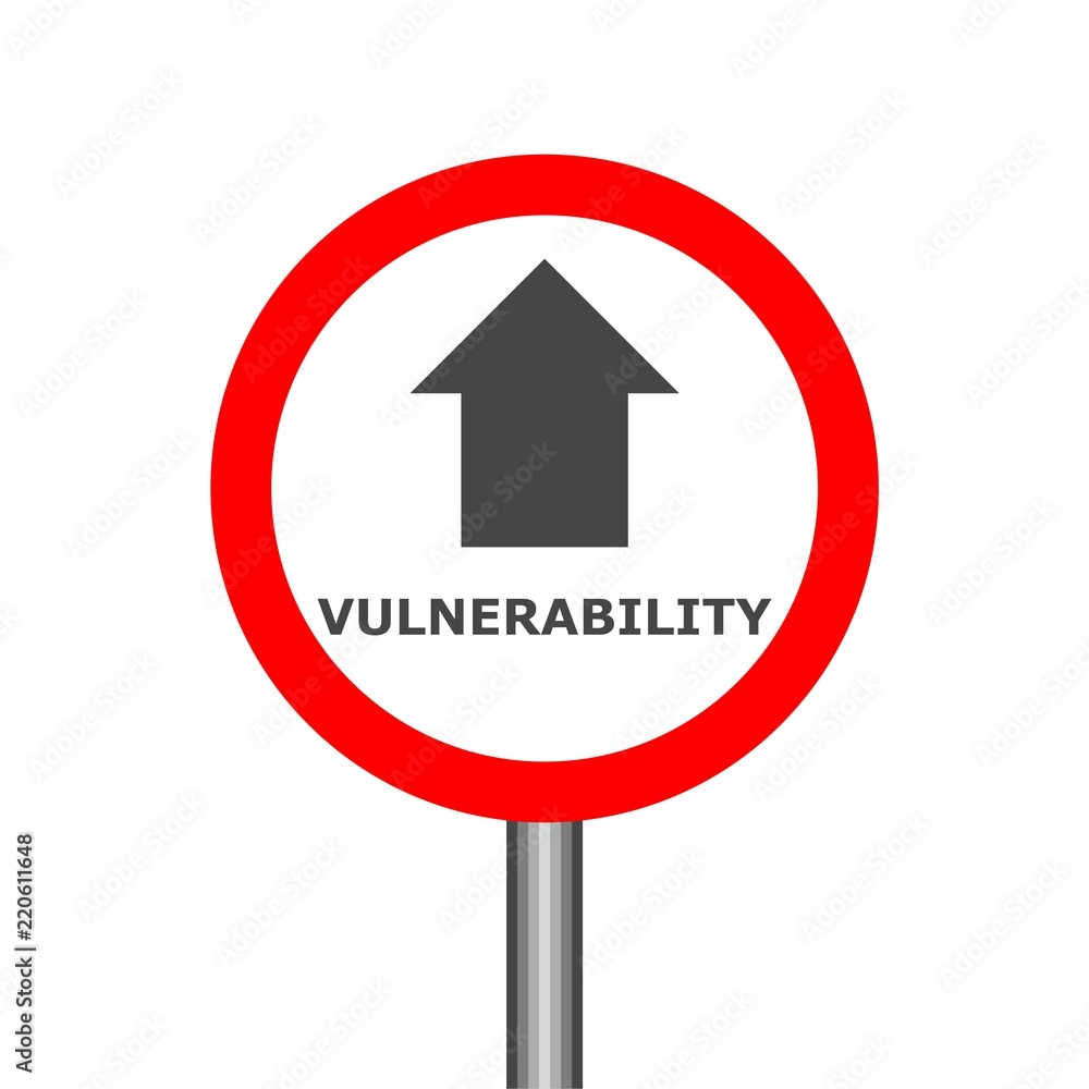 Vulnerability road sign, simple illustration design Vulnerability road sign, simple illustration design