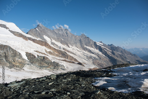 switzerland mountain landscape, view from Mittelallalin 3457m photo