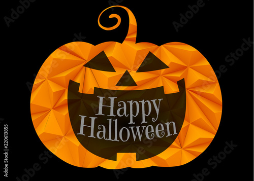 Halloween Jack pumpkin smile illustration