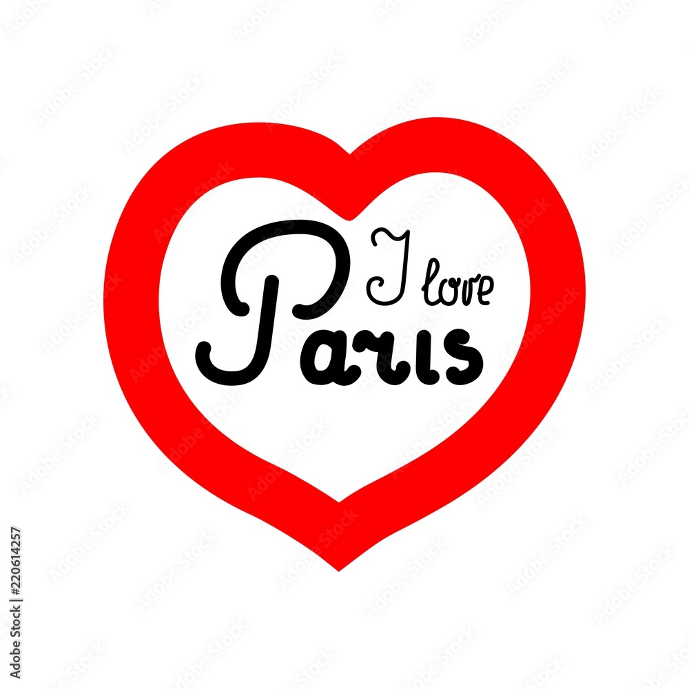 T shirt typography graphic with quote I love Paris. Fashion print for sports wear. Template for t shirt, apparel, card, poster, etc. Design element. Heart couple symbol of love. Vector illustration. T shirt typography graphic with quote I love Paris. Fashion print for sports wear. Template for t shirt, apparel, card, poster, etc. Design element. Heart couple symbol of love. Vector illustration.