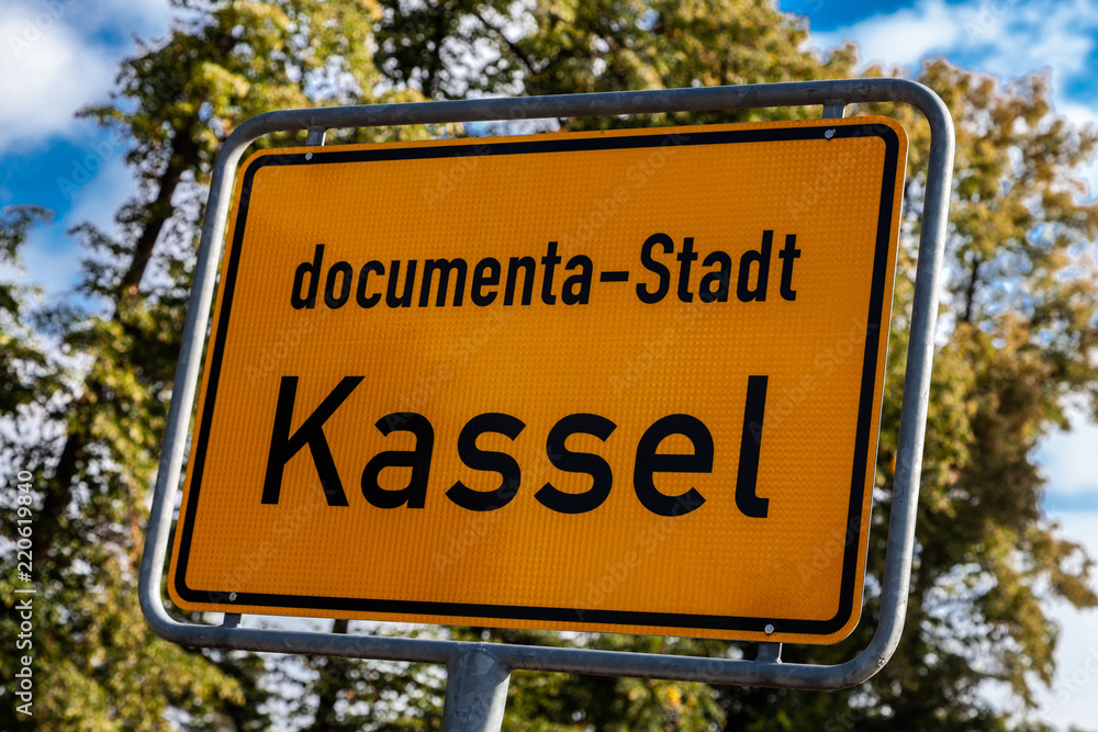 Obraz premium Kassel Ortseingangsschild