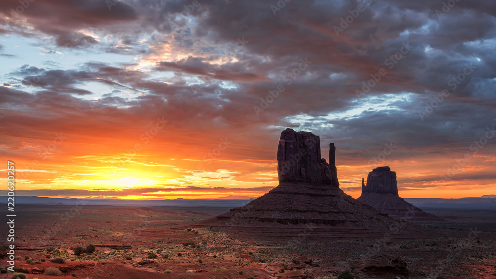Sunrise at Monument valley. Arizona