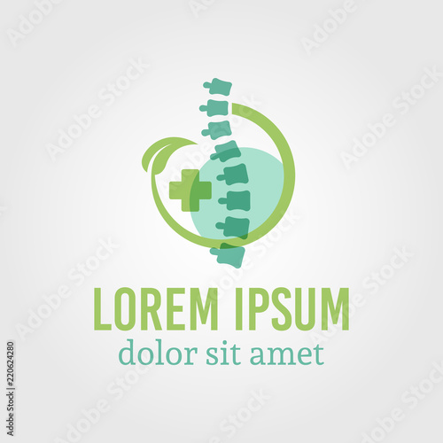 Spine diagnostic center isolated vector logo