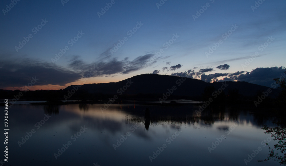 Tramonto sulle torbiere di Iseo