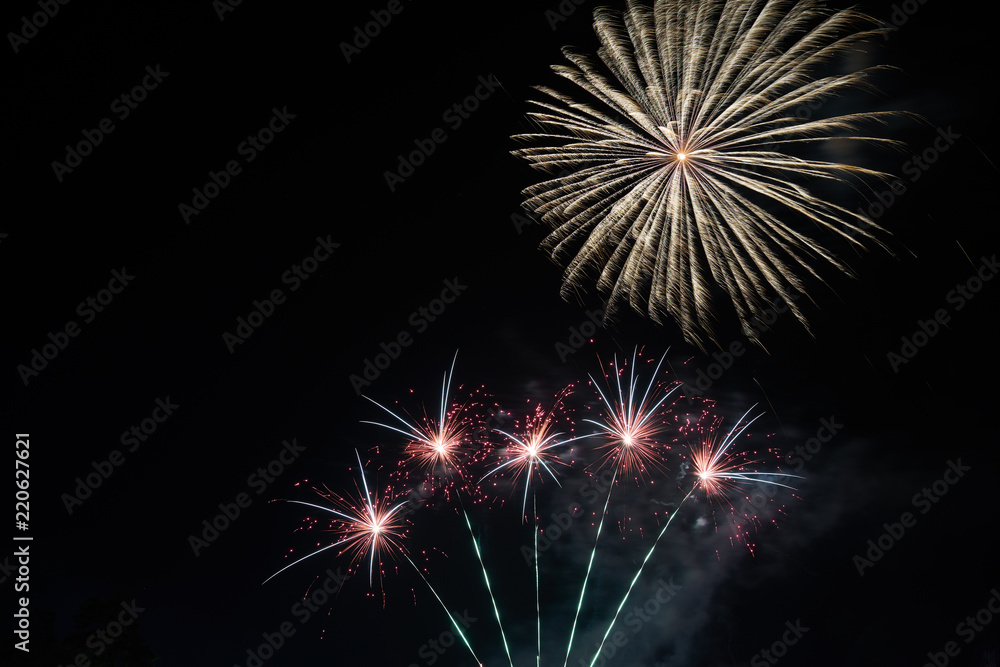 Fireworks With Black Background