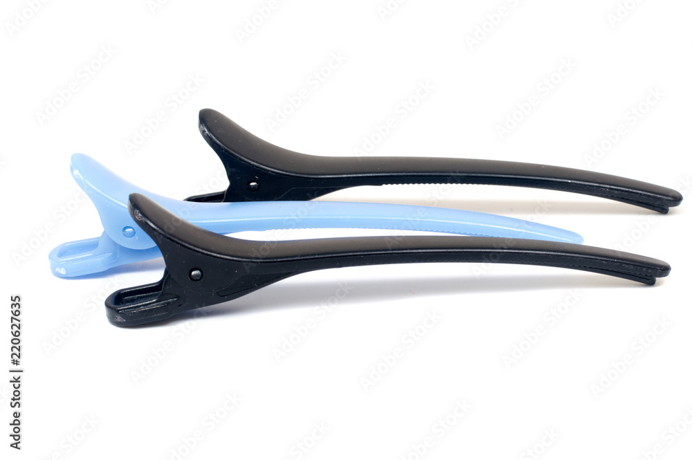 Fototapeta premium Women's plastic hair clip isolated on white