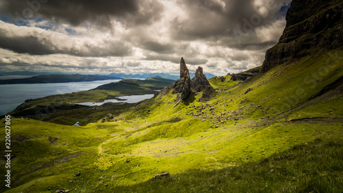Old man of Stor, Isle of Skye with dramatic sky