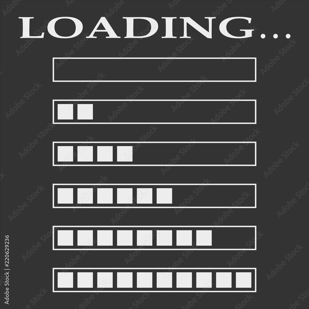 Obraz premium loading bar indicators