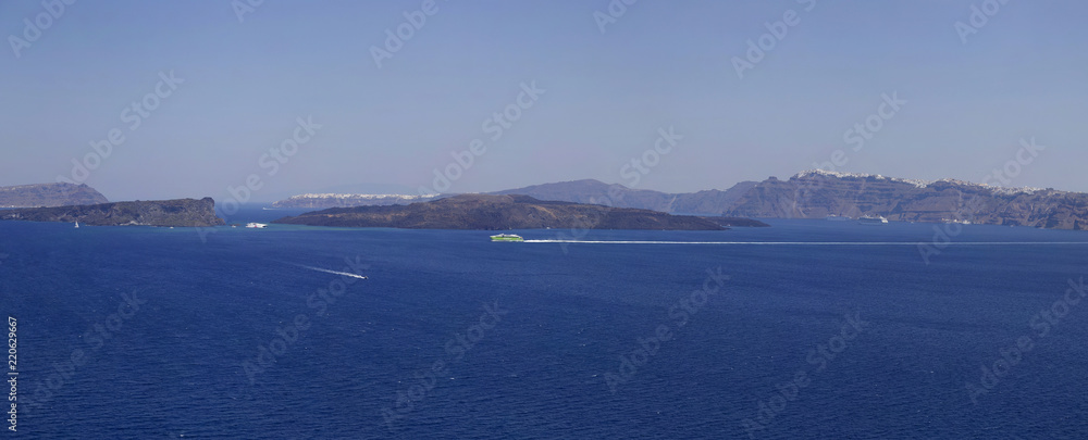 Panorama view Santorini islands, Grees