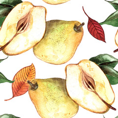 Papier peint photo Fruits aquarelle patrons Baies et fruits aquarelle peints main  © Steshnikova