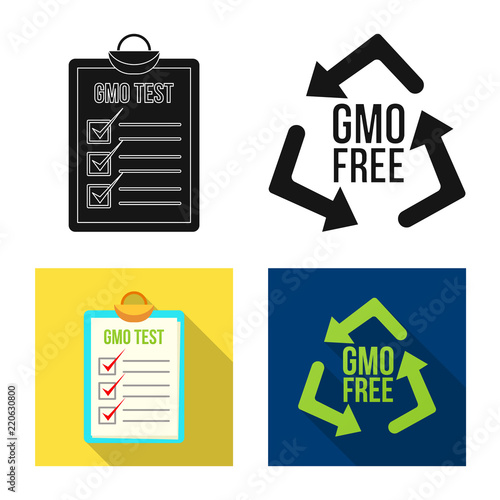 Isolated object of genetic and plant sign. Collection of genetic and biotechnology vector icon for stock.
