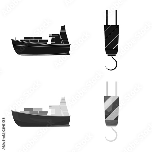 Vector illustration of goods and cargo icon. Set of goods and warehouse stock symbol for web.