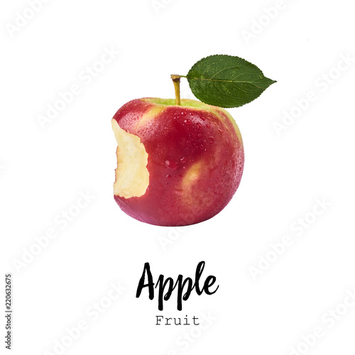  fresh apple isolated on white background