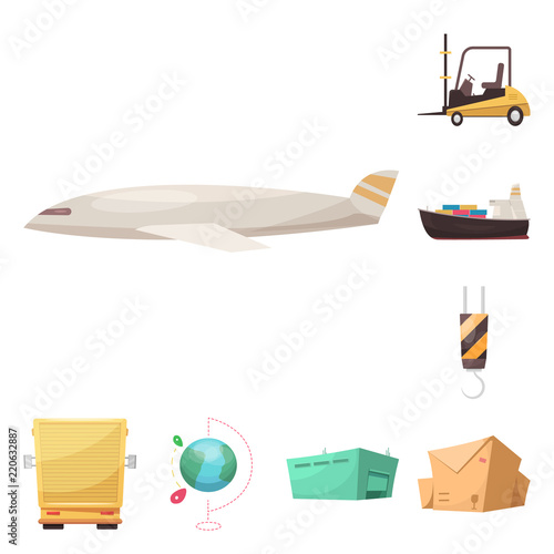 Isolated object of goods and cargo icon. Collection of goods and warehouse stock symbol for web.