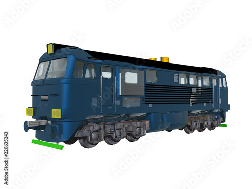 Blaue Elektro Lokomotive