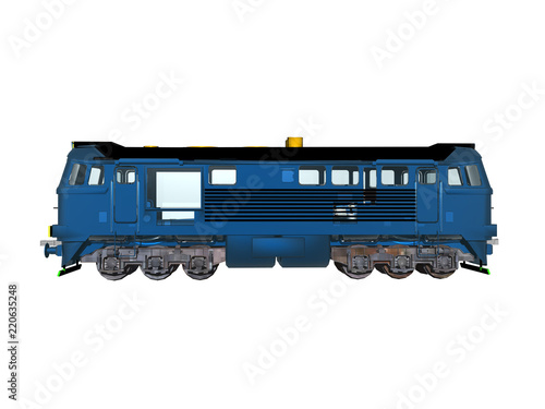 Blaue Elektro Lokomotive