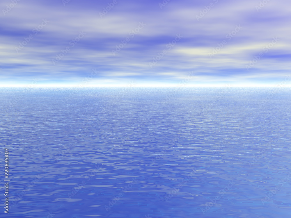 Ozean mit Wellen und Horizont 