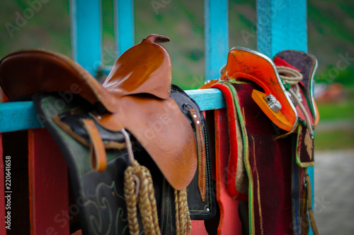 Mongolian horse saddle