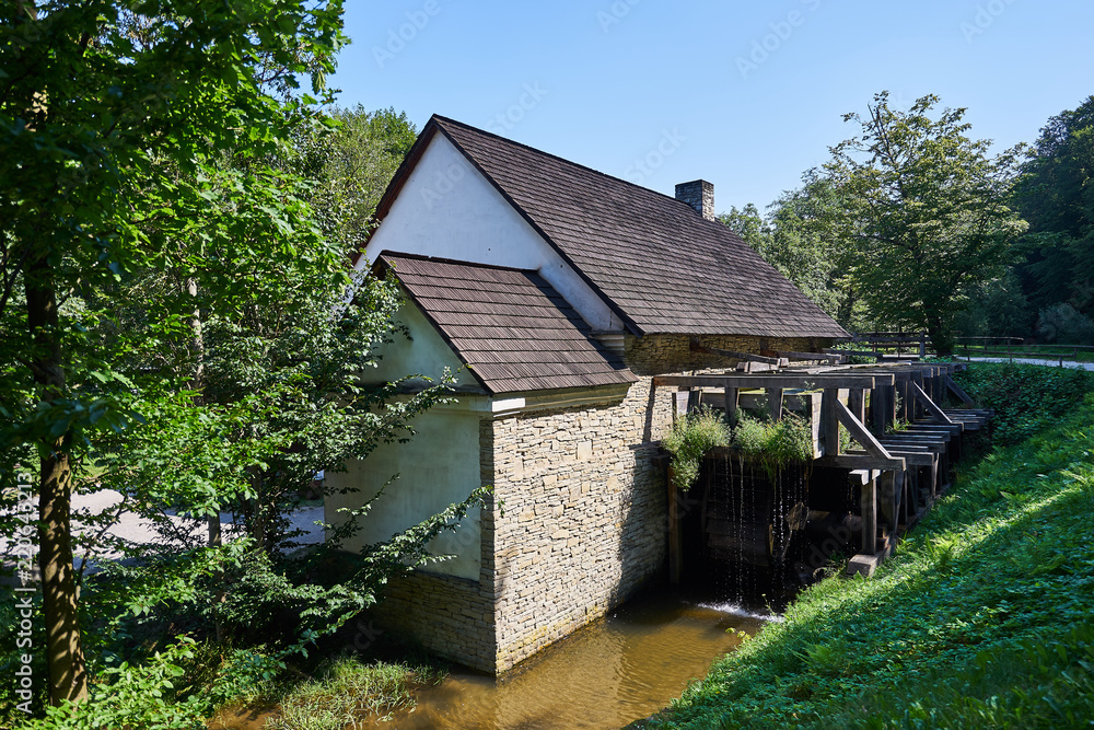 Water powered old historic blacksmith workshop or smithery in Czech Republic. Fully equiped and working with anvil, tools and hammers and also with charcoal forge. Water powered old historic blacksmith workshop or smithery in Czech Republic. Fully equiped and working with anvil, tools and hammers and also with charcoal forge.