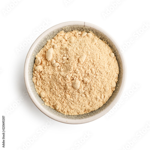 Bowl of maca powder photo