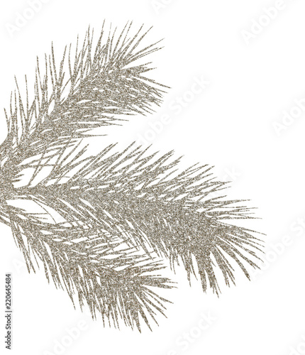 Silver glitter twig of Chri...