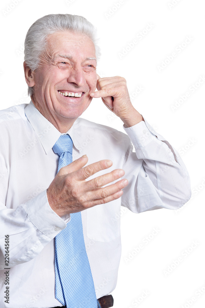 Portrait of a mature businessman isolated on white background Portrait of a mature businessman isolated on white background