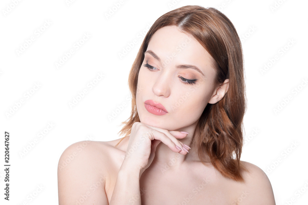 Portrait of a beautiful young woman posing