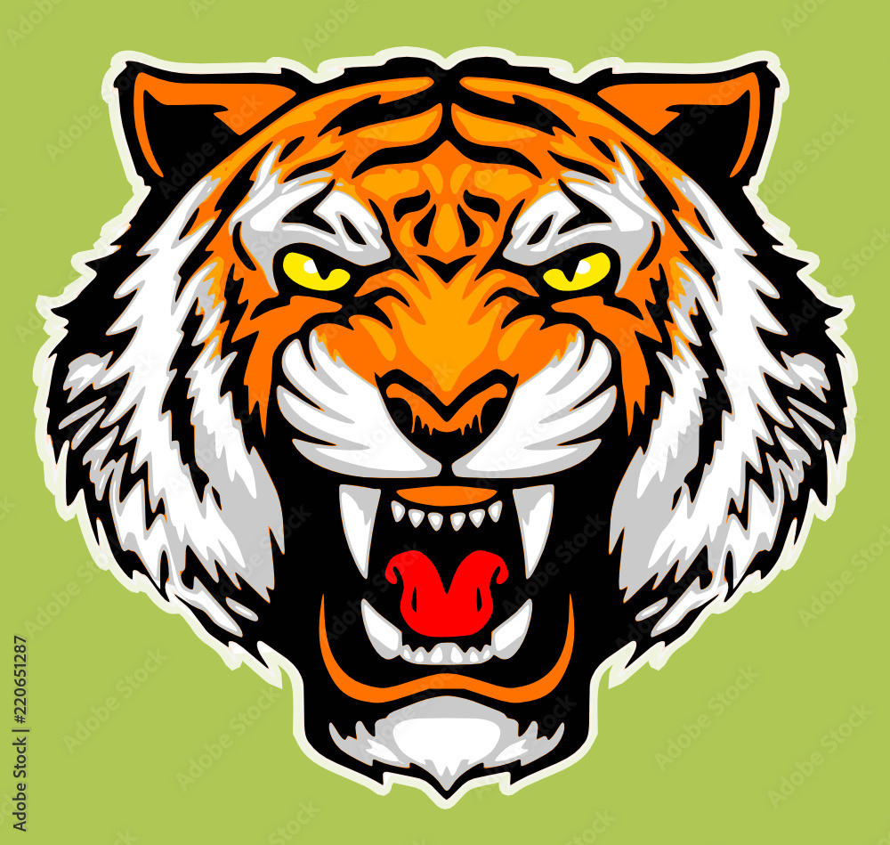 Tiger head vector tattoo