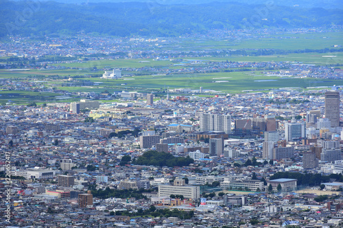 山形県 西蔵王公園より山形市を望む 