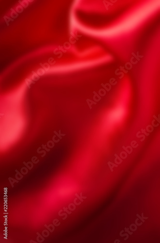 Red Satin Softly Draping Blurred Background