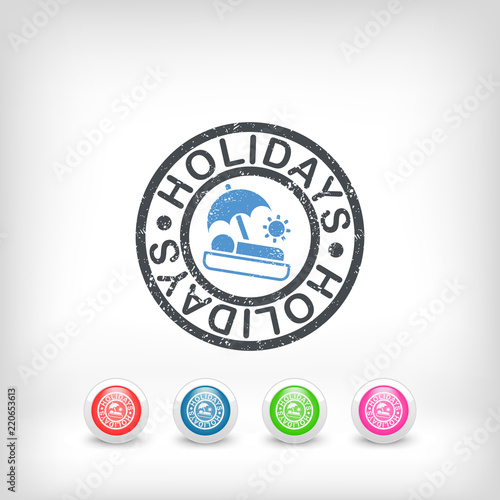 Holidays summer stamp grunge