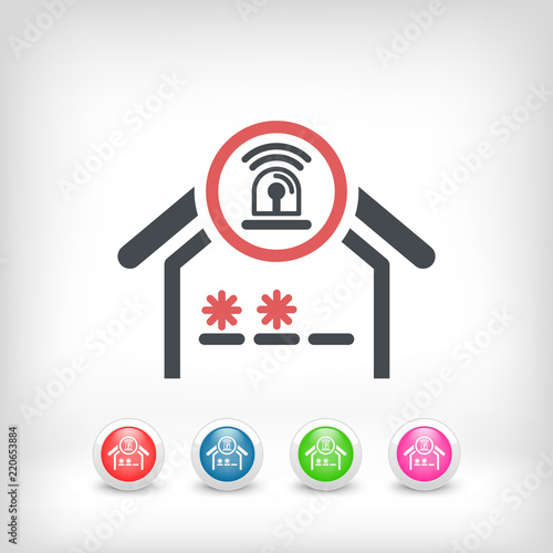 House alarm concept icon