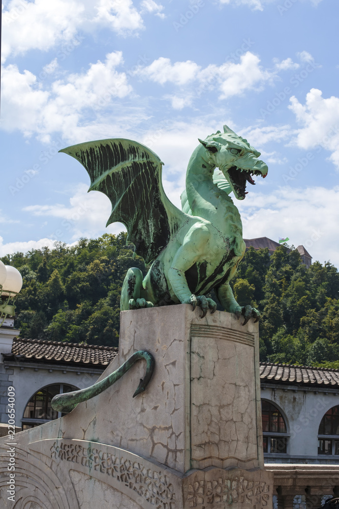 Dragon bridge in Ljubljana, Slovenia