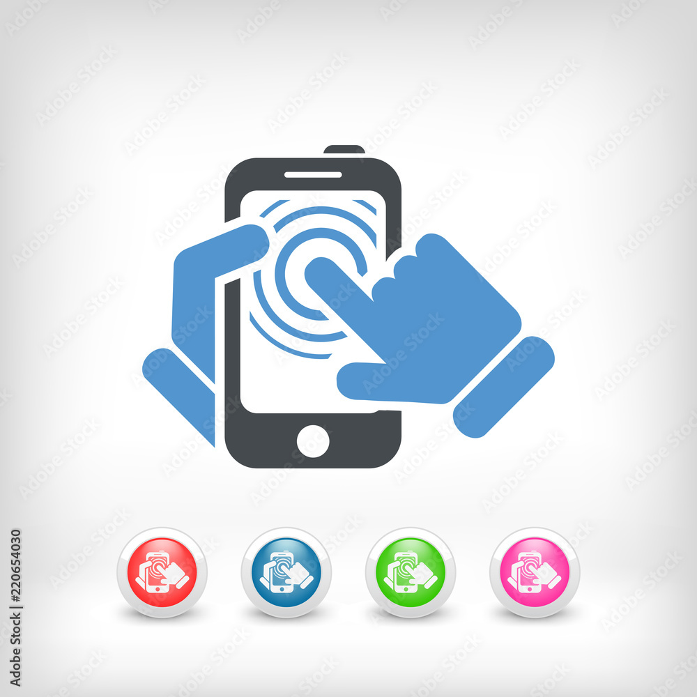 Smartphone touchscreen icon concept