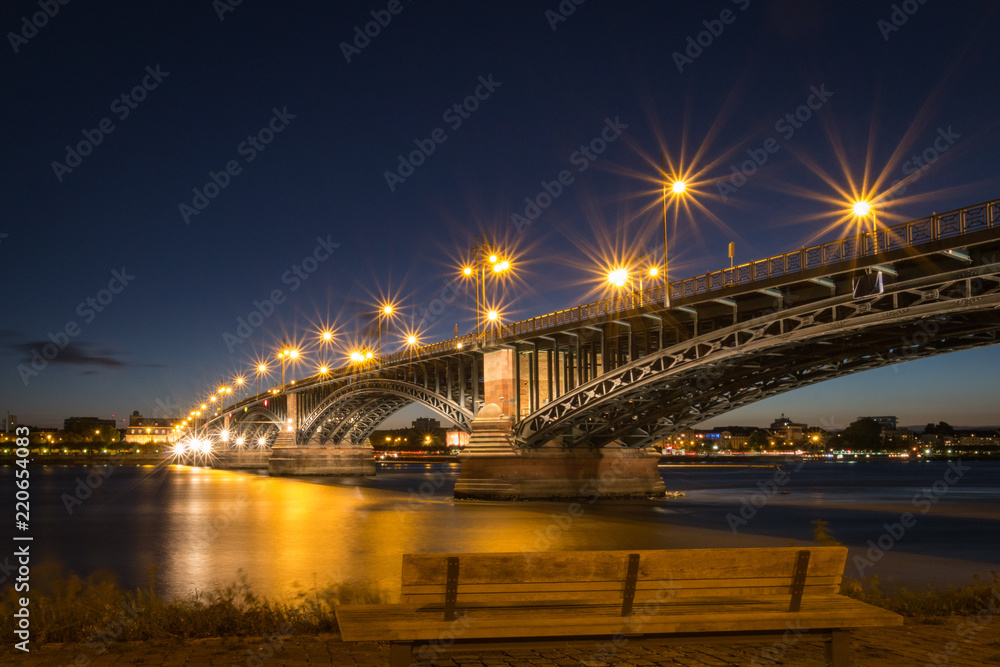Cityscape of Mainz with Theodor-Heuss-Bridge Cityscape of Mainz with Theodor-Heuss-Bridge