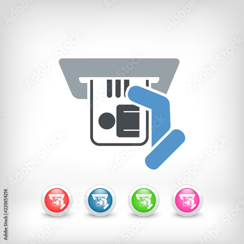 Identity card insert icon