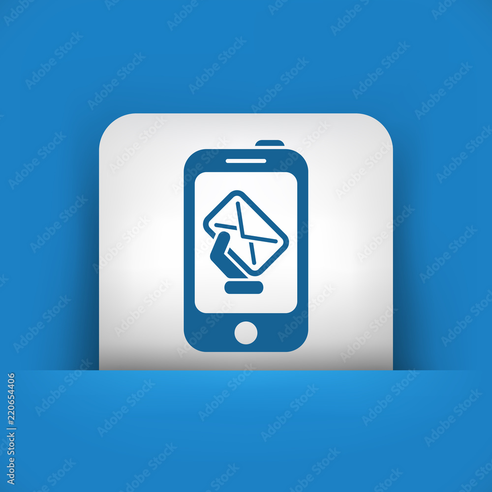 Smartphone mail icon Smartphone mail icon