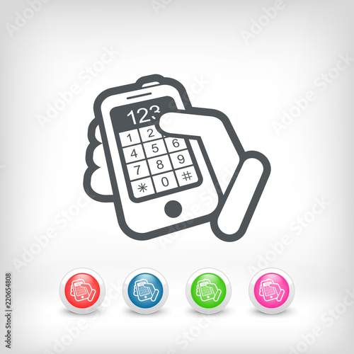 Touchscreen button numbers