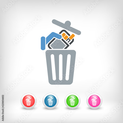 Trashing cigarettes