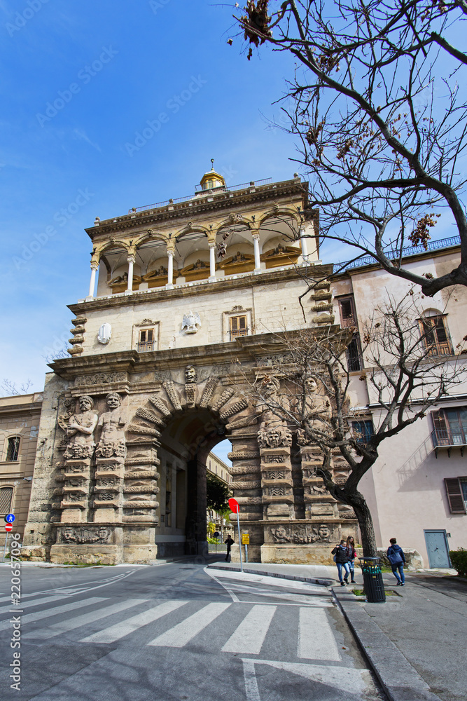 View of Porta Nuova in Palermo